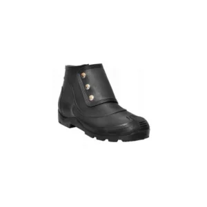Hillson No Risk 1 inch PVC Steel Toe Black Gumboots, Size: 8